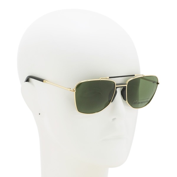 ゼニア サングラス ZEGNA EZ0130/S 32N 58 Ermenegildo Zegna サングラス ノーズパッド UVカット グリーン ゴールド