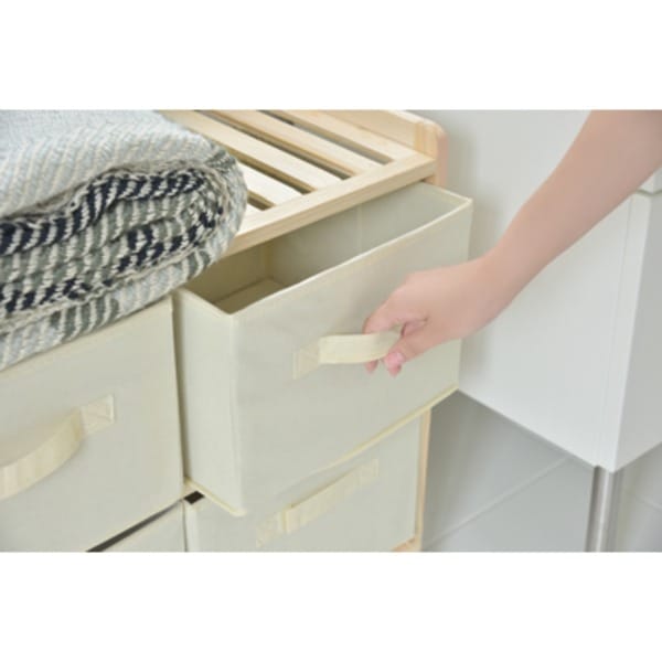 チェスト タンス 幅59cm ナチュラル 木製 杉材 キャスター付き リリー ワゴンチェスト ベッドルーム リビング 脱衣所