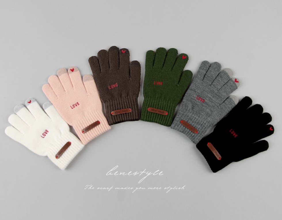 [BTS ジミン着用] 【BENE STYLE】BENESTYLE ベネ ラブ スマホ タッチ グローブ BENE LOVE スマホ 手袋 スマホ タッチ 手袋 ニットグローブ ニット手袋
