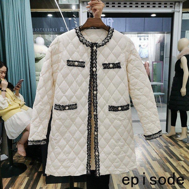 超目玉品中綿コートレディース軽量ダウンジャケットトップスやつはながた軽しい冬服Aライン膝下おしゃれ可愛いミリタリーコートカジュアルコート