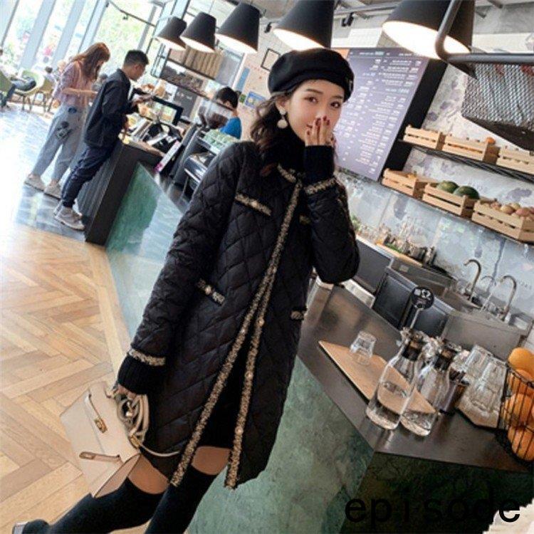 超目玉品中綿コートレディース軽量ダウンジャケットトップスやつはながた軽しい冬服Aライン膝下おしゃれ可愛いミリタリーコートカジュアルコート