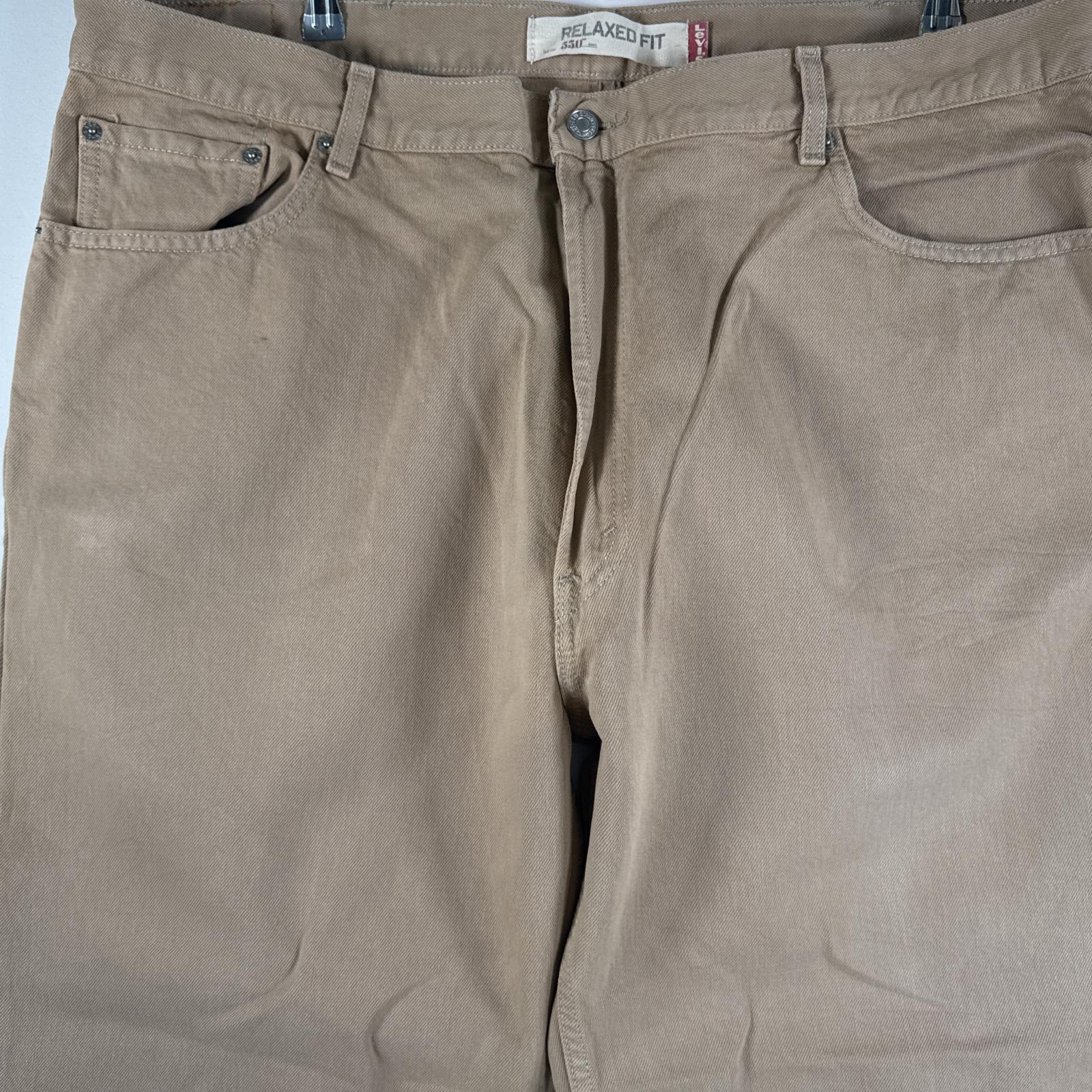 古着 デニムパンツ 550 ジーパン テーパード バギー 大きいサイズ オーバーサイズ w44 L32 ベージュ メンズ