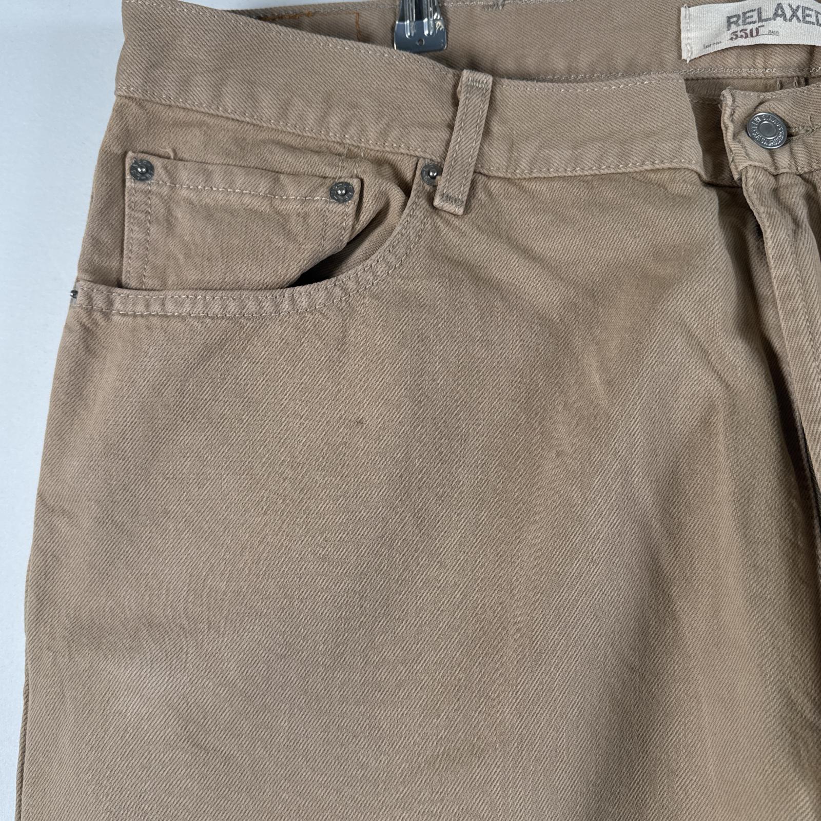 古着 デニムパンツ 550 ジーパン テーパード バギー 大きいサイズ オーバーサイズ w44 L32 ベージュ メンズ