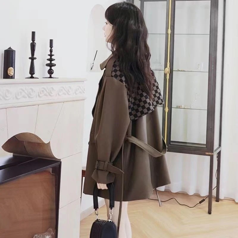 韓国ファッション トレンチコート レディース 高級感 秋アウター 長袖 コート トップス 気質百掛け ジャケット英伦風 20代 30代 40代 通勤