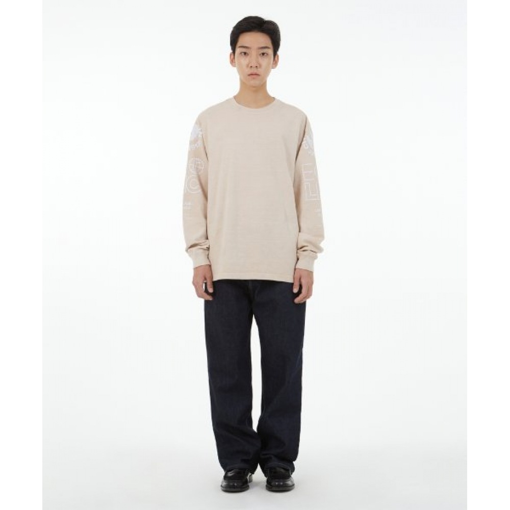 LMC LMC オーガニックダイドロングシルバー T シャツベージュ LMC LMC オーガニックダイドロングシルバー T シャツベージュ