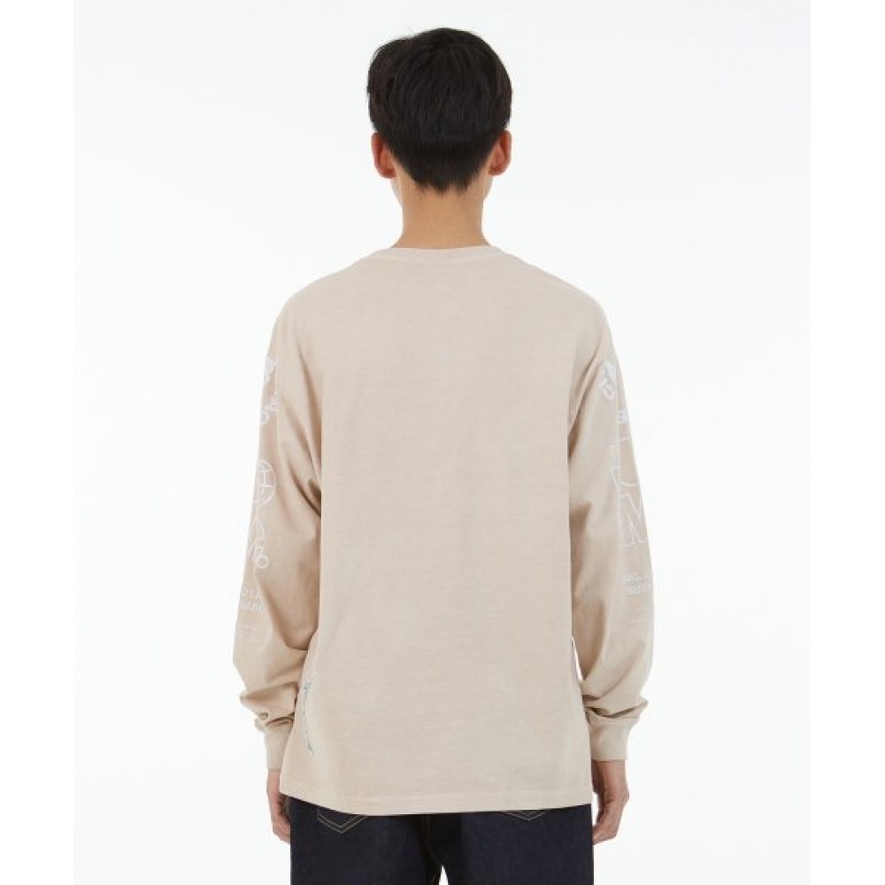 LMC LMC オーガニックダイドロングシルバー T シャツベージュ LMC LMC オーガニックダイドロングシルバー T シャツベージュ