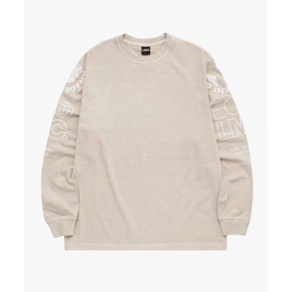 LMC LMC オーガニックダイドロングシルバー T シャツベージュ LMC LMC オーガニックダイドロングシルバー T シャツベージュ