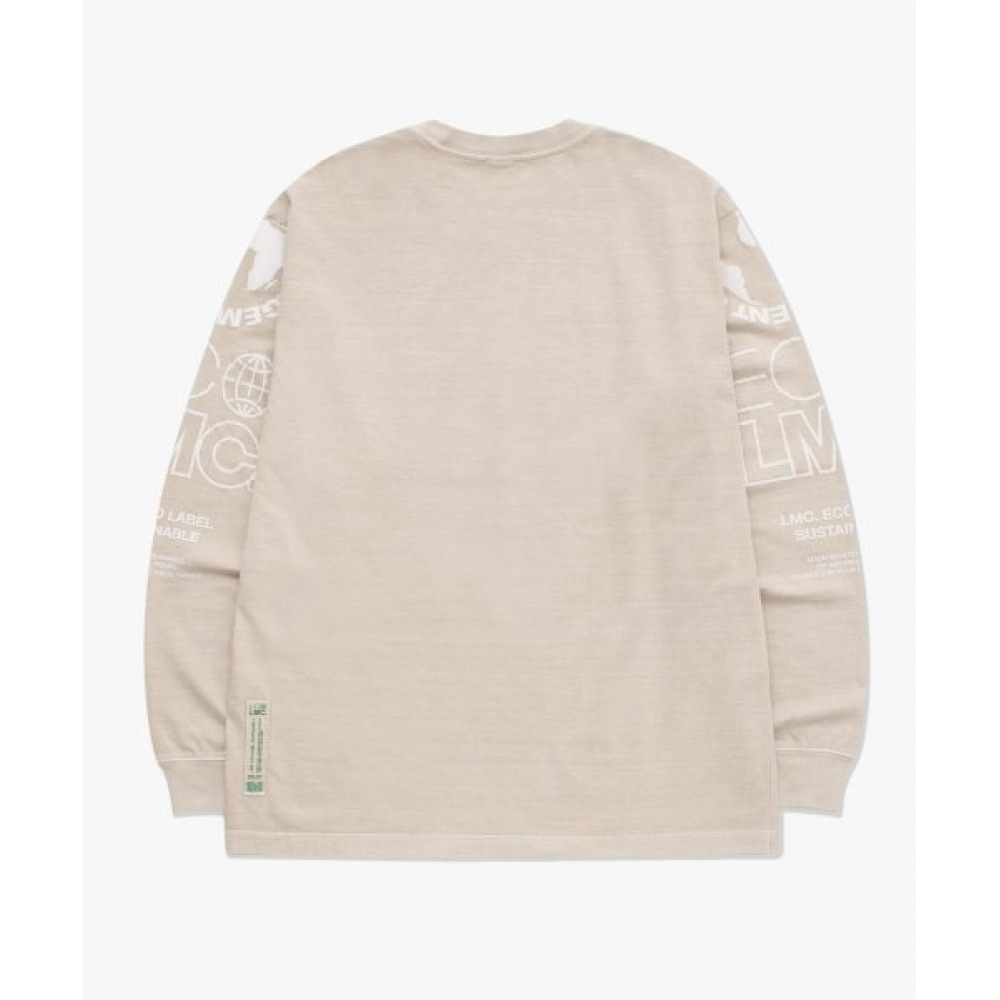 LMC LMC オーガニックダイドロングシルバー T シャツベージュ LMC LMC オーガニックダイドロングシルバー T シャツベージュ