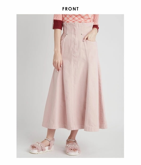 【SALE50%OFF】 【即納】 ファーファー FURFUR ハイウエストデニムスカート スカート ミディアム丈 rwfs221026 【SALE50%OFF】 【即納】 ファーファー FURFUR ハイウエストデニムスカート スカート ミディアム丈 rwfs221026