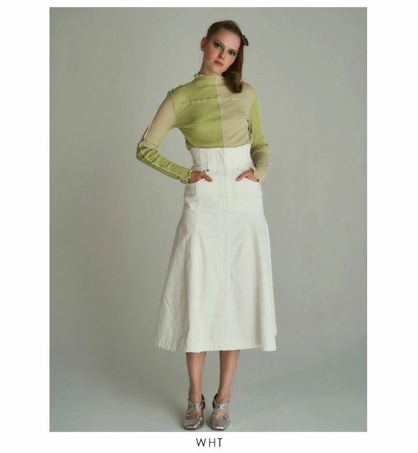 【SALE50%OFF】 【即納】 ファーファー FURFUR ハイウエストデニムスカート スカート ミディアム丈 rwfs221026 【SALE50%OFF】 【即納】 ファーファー FURFUR ハイウエストデニムスカート スカート ミディアム丈 rwfs221026