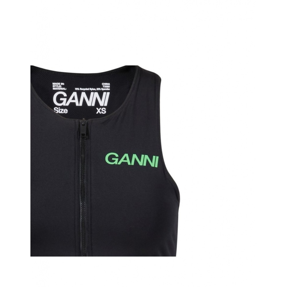 ガニ 23FW ネオンロゴフリッタースポーツジップアップトップ T3392 099