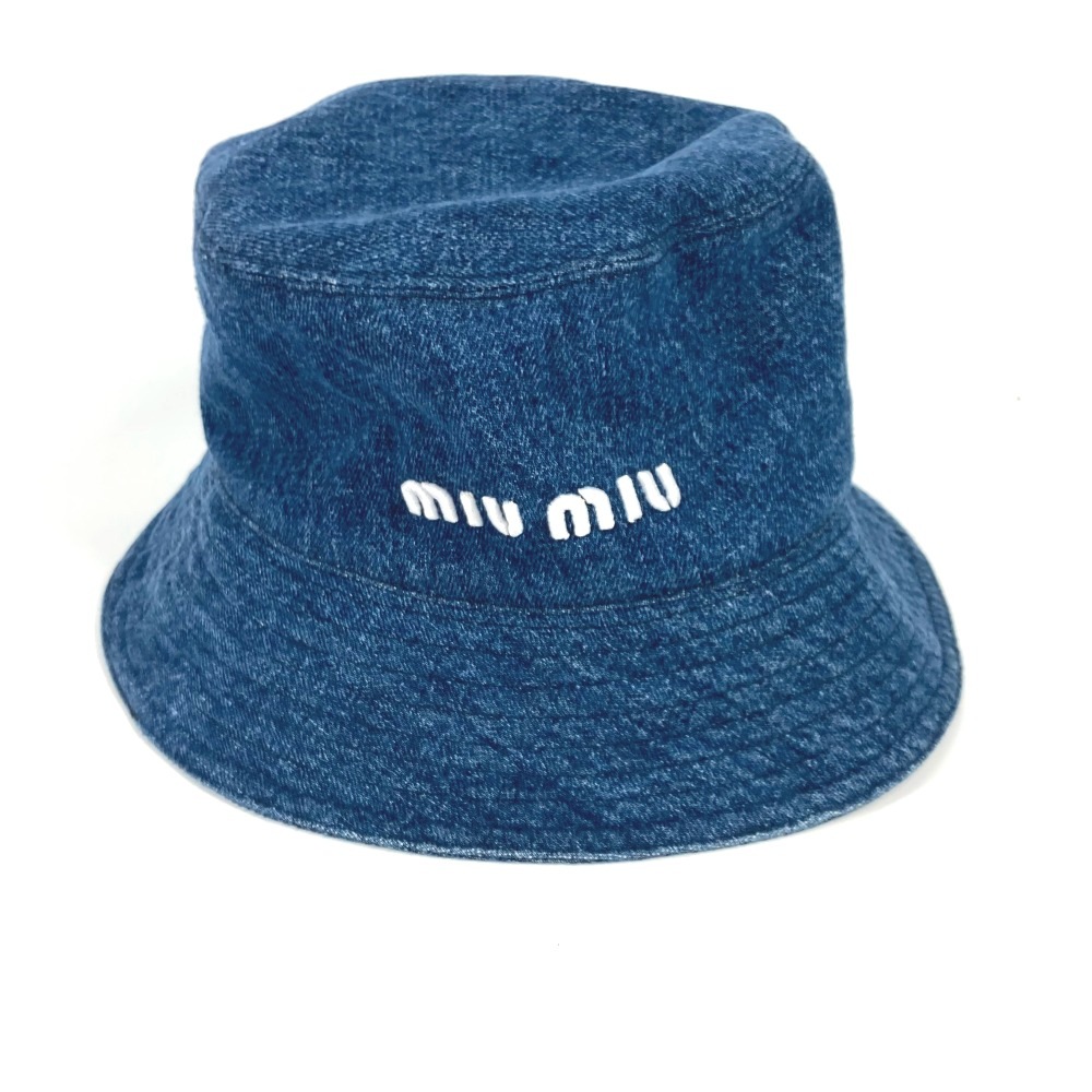 ハット 5HC196 ロゴ デニム ハット帽 帽子 バケットハット ボブハット コットン ブルー