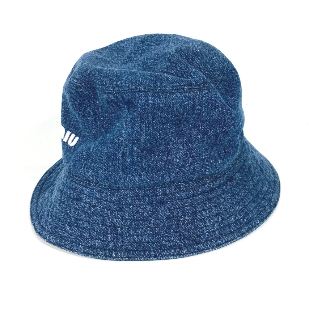 ハット 5HC196 ロゴ デニム ハット帽 帽子 バケットハット ボブハット コットン ブルー