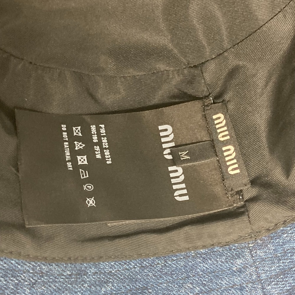 ハット 5HC196 ロゴ デニム ハット帽 帽子 バケットハット ボブハット コットン ブルー