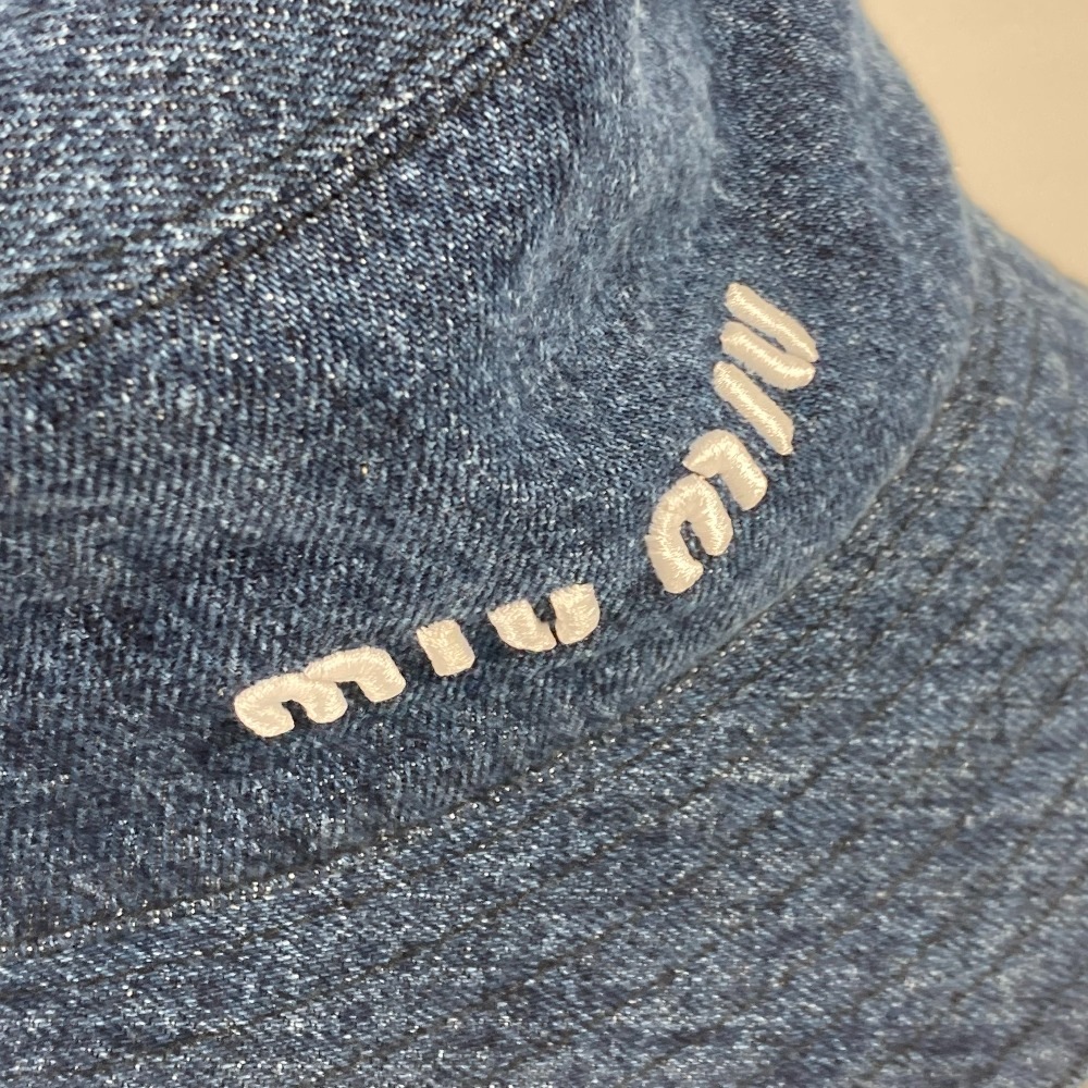 ハット 5HC196 ロゴ デニム ハット帽 帽子 バケットハット ボブハット コットン ブルー