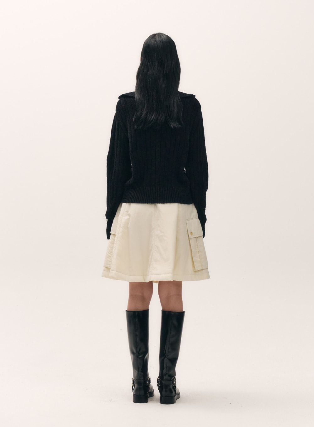SATUR】 (W) PADDED BALLOON CARGO SKIRT : CREAM SATUR】 (W) PADDED BALLOON CARGO SKIRT : CREAM