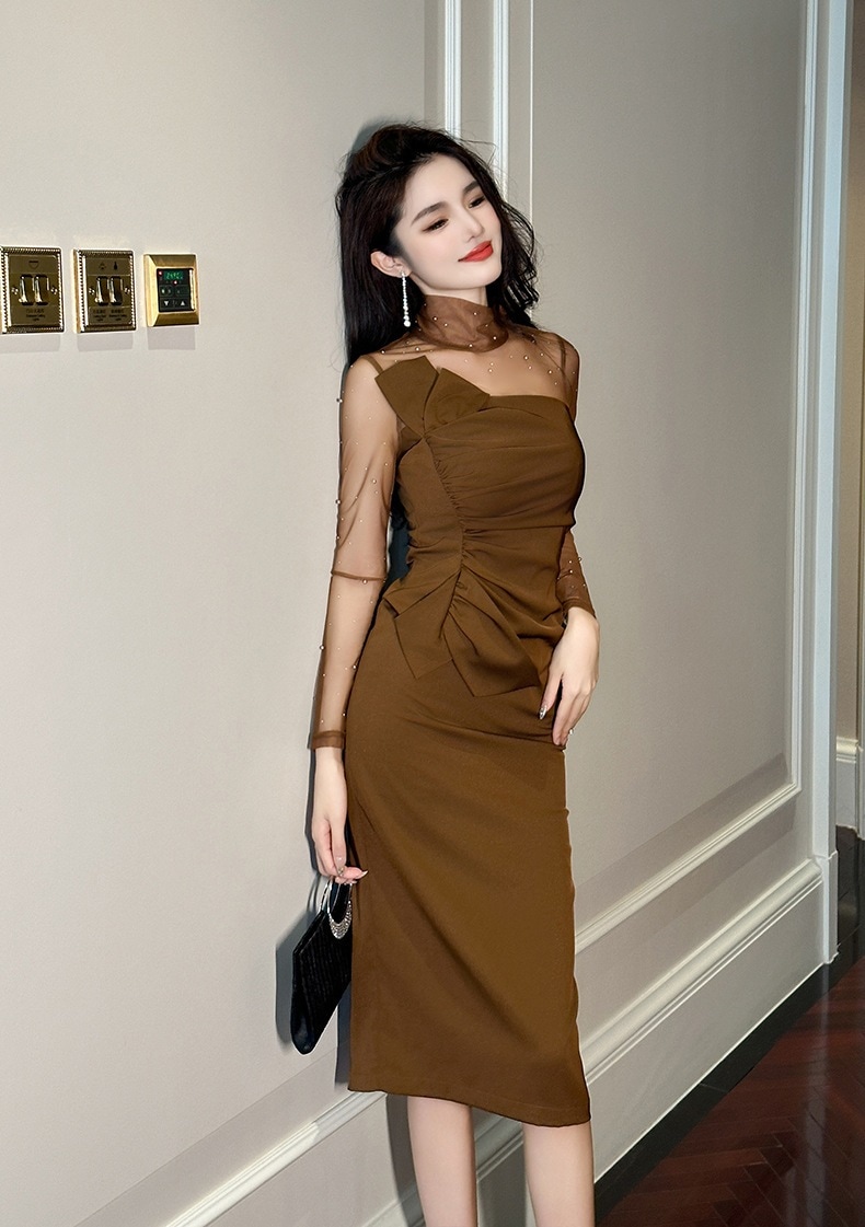 【JY.上品】 秋冬 ワンピース チュール ドッキング ベーシック タイト パーティードレス キャバ 着痩せ 大人 同窓会 披露宴 卒業式 結婚式 演奏会 ウェディング 二次会 発表会 【JY.上品】 秋冬 ワンピース チュール ドッキング ベーシック タイト パーティードレス キャバ 着痩せ 大人 同窓会 披露宴 卒業式 結婚式 演奏会 ウェディング 二次会 発表会