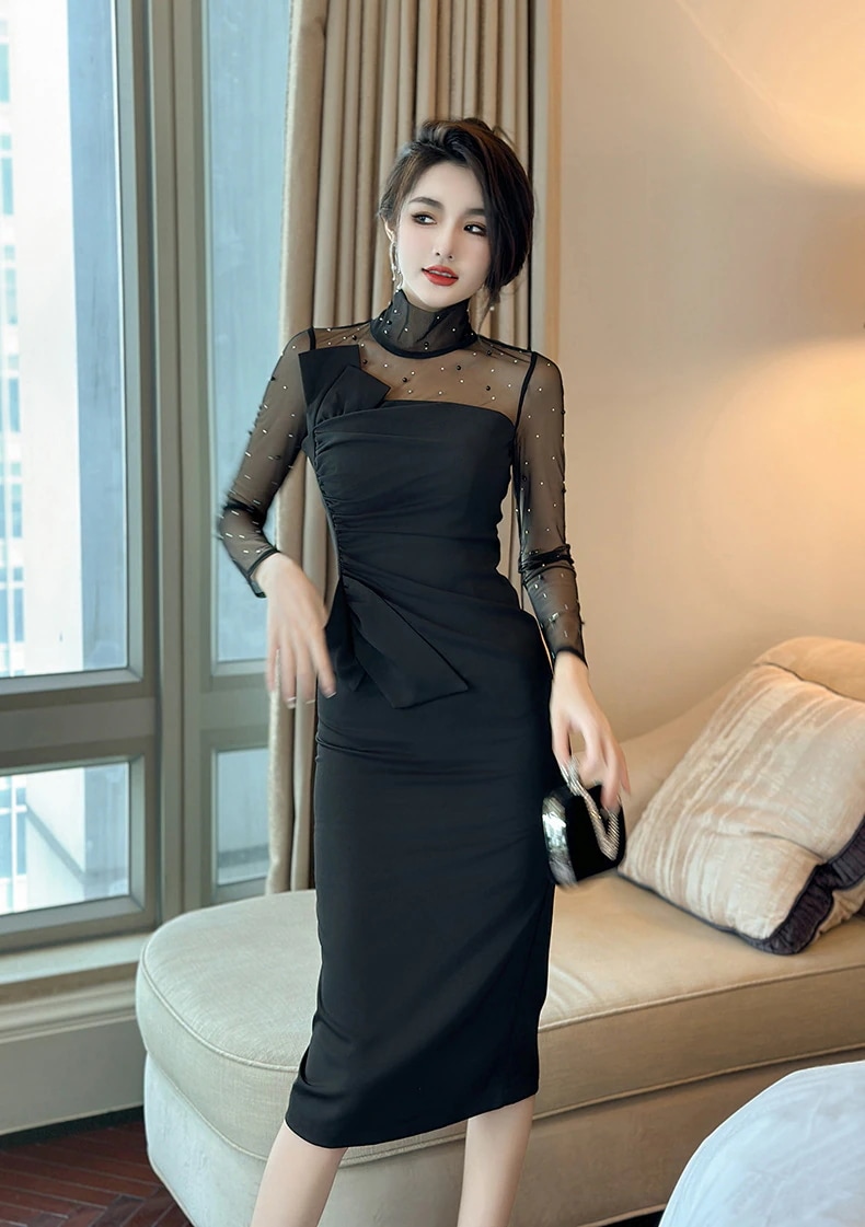 【JY.上品】 秋冬 ワンピース チュール ドッキング ベーシック タイト パーティードレス キャバ 着痩せ 大人 同窓会 披露宴 卒業式 結婚式 演奏会 ウェディング 二次会 発表会 【JY.上品】 秋冬 ワンピース チュール ドッキング ベーシック タイト パーティードレス キャバ 着痩せ 大人 同窓会 披露宴 卒業式 結婚式 演奏会 ウェディング 二次会 発表会