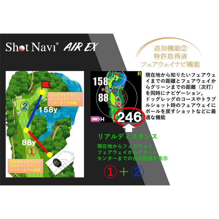 ⭐新品　ゴルフナビ Shot Navi(ショットナビ) Granz WH ゴルフGPS タッチパネル どで