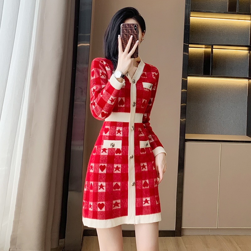 韓国ファッションカジュアルニットワンピースセクシータイトスカートトレンドワンピース 秋冬 レディース-961 韓国ファッションカジュアルニットワンピースセクシータイトスカートトレンドワンピース 秋冬 レディース-961