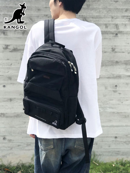 国内発送 KANGOL (カンゴール) KGSA-BG00072BACKPACK (バックパック) Black (ブラック)