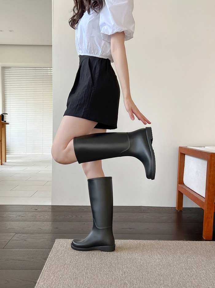 レインブーツ ロングブーツ トラックソール フラット レディース 黒 長靴 雨具 靴 婦人靴 韓国 レインブーツ ロングブーツ トラックソール フラット レディース 黒 長靴 雨具 靴 婦人靴 韓国