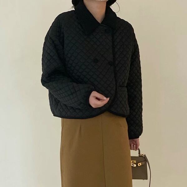 2color レディース アウター コート キルティングジャケット バイカラーパイピングコート 2color レディース アウター コート キルティングジャケット バイカラーパイピングコート