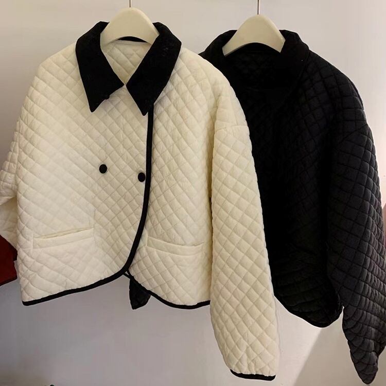 2color レディース アウター コート キルティングジャケット バイカラーパイピングコート 2color レディース アウター コート キルティングジャケット バイカラーパイピングコート