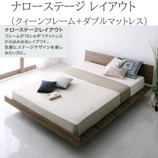 ナローステージ ダブル スタンダード ボンネルコイルマットレス クィーンベッド 幅160cm セット ヘッドボード フロア ローベッド マット ベッドセット ナローステージ ダブル スタンダード ボンネルコイルマットレス クィーンベッド 幅160cm セット ヘッドボード フロア ローベッド マット ベッドセット