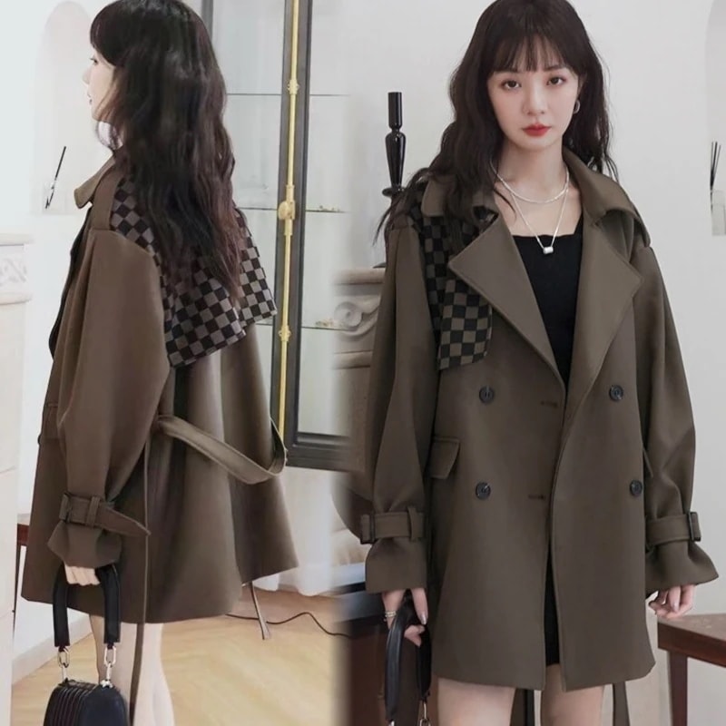 韓国ファッション トレンチコート レディース 高級感 春アウター 長袖 コート トップス 気質百掛け ジャケット英伦風 20代 30代 40代 通勤 韓国ファッション トレンチコート レディース 高級感 春アウター 長袖 コート トップス 気質百掛け ジャケット英伦風 20代 30代 40代 通勤