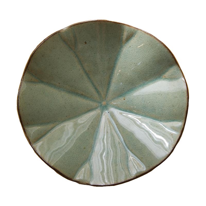 韓国伝統青磁ハスの葉皿 3番 濃い青色 1枚 SMT 0032 韓国伝統青磁ハスの葉皿 3番 濃い青色 1枚 SMT 0032