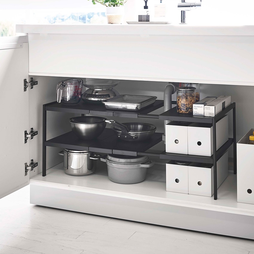 tower 伸縮シンク下ラック 2段 タワー D30 4948 4949 tower 伸縮シンク下ラック 2段 タワー D30 4948 4949