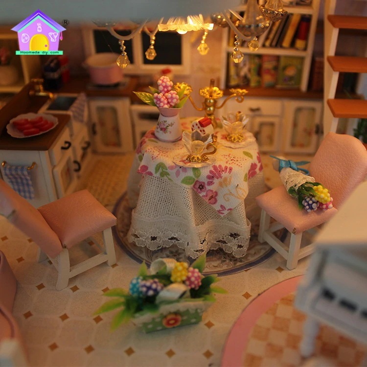 ドールハウス ミニチュアハウス 洋風 手作りキット DIY セット 風情のある シリーズ 初心者向け おもちゃ カバー 誕生日 クリスマス プレゼント ギフト