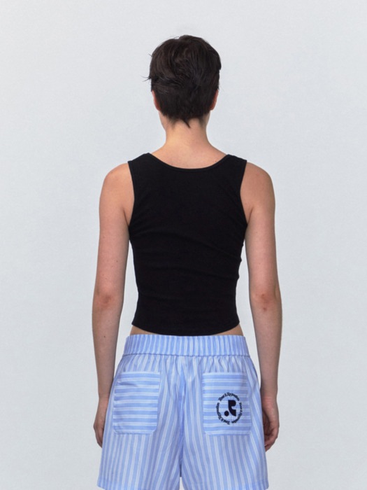 [LE SSERAFIMチェウォン着用]RR LOGO SHORT TANK TOP