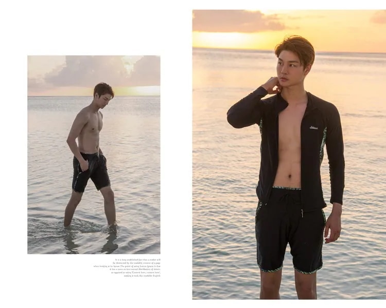 メンズ 水着３点セット フィットネス ラッシュガード 上下セット 長袖 長ズボン サーフパンツ 日焼け防止 スポーツ スイムウェア 水陸両用 大きいサイズ