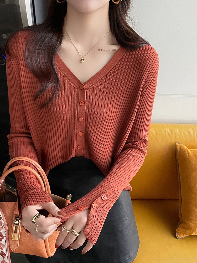 2023新しい緩い大きなヤードVネックは長袖ジャンパーニットカーディガン女性の春と秋の無地のトップス女性の薄いセクションを外に取る 2023新しい緩い大きなヤードVネックは長袖ジャンパーニットカーディガン女性の春と秋の無地のトップス女性の薄いセクションを外に取る