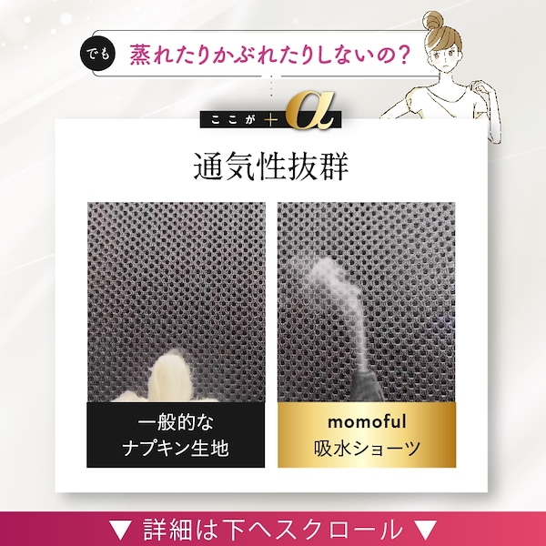 momoful 吸水ショーツ 総レース仕上げ 吸水ショーツ レース 3枚セット 新発売 Tバック サニタリー