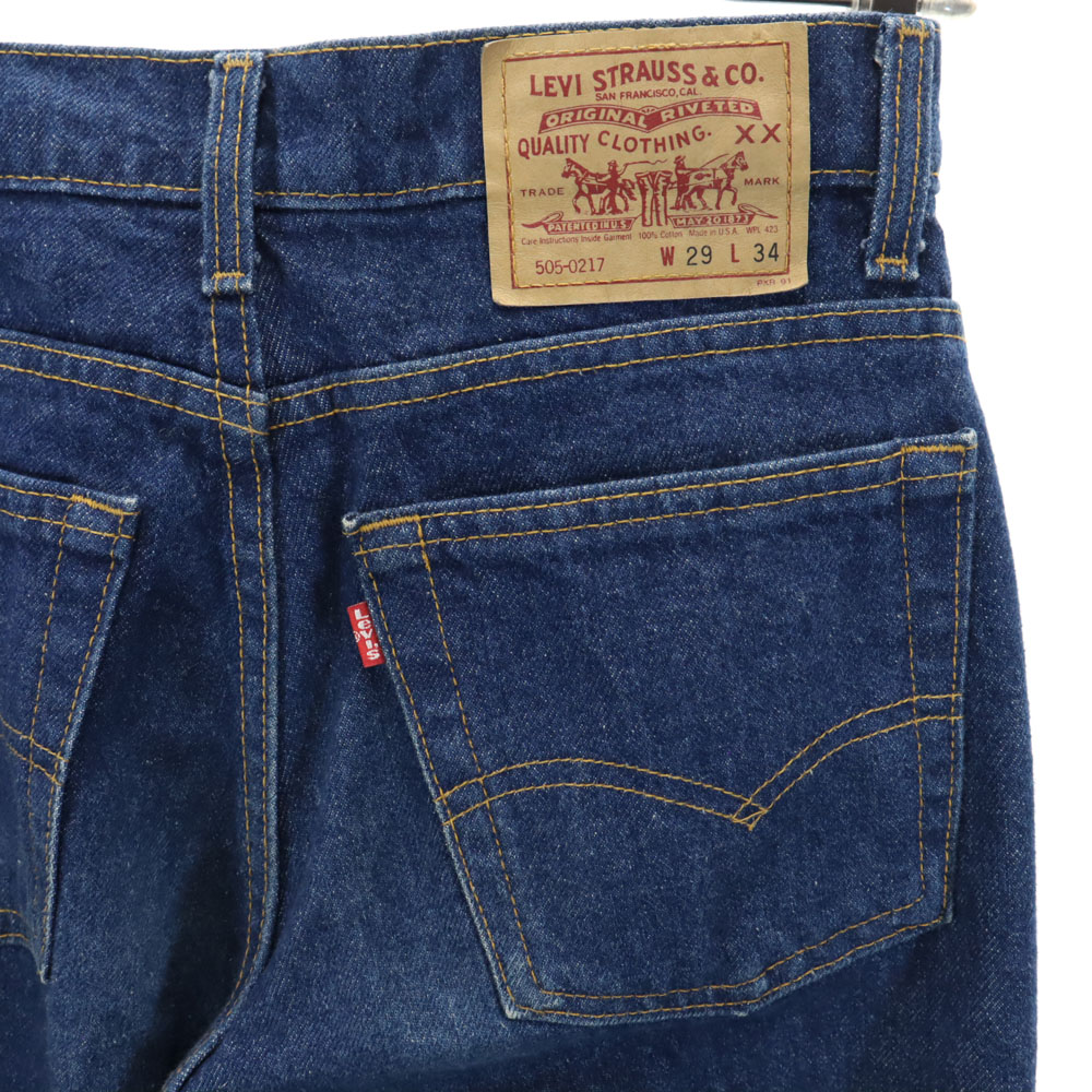 90s 505-0217USA製 オールド デニムパンツ W29 インディゴブルー ジーンズ メンズ