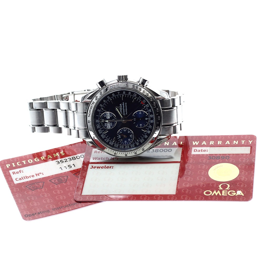 オメガ OMEGA 3523.80 スピードマスター トリプルカレンダー クロノグラフ 自動巻き メンズ 保証書付き_899385【中古】 オメガ OMEGA 3523.80 スピードマスター トリプルカレンダー クロノグラフ 自動巻き メンズ 保証書付き_899385【中古】