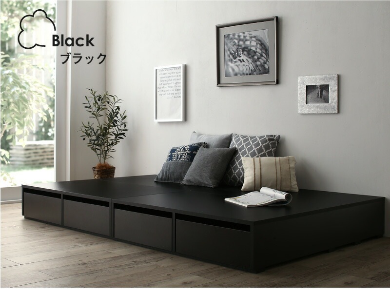 [組立設置付]布団で寝られる 大容量収納ベッド [センペール2] [薄型スタンダードポケットコイルマットレス付き] ロータイプ 引き出し2杯付き シングル [フレーム色]シャビーグレー