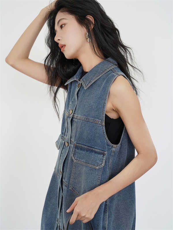 デニムワンピース リゾートワンピース 大人可愛い 夏ワンピース