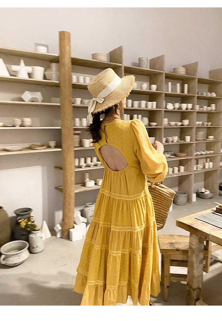 ワンピース V ネック ロング リゾート レース フレワンピース レディース 女性用 フリル