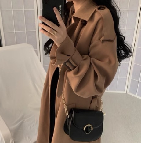 トレンチ レディース コート アウター ロング 長袖 袖口ベルト Vネック 襟付き エポーレット ストレート ゆったり ウエストリボン 大人可愛い きれいめ シンプル 上品 カーキ ママ オルチャン