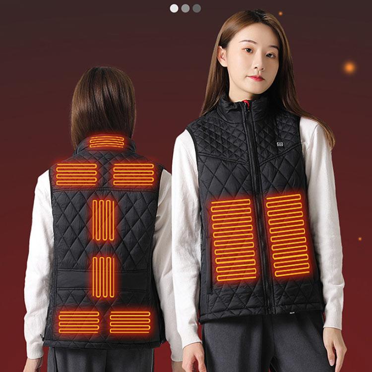 [超激安]9月更新9枚内ヒーター電熱ベスト ワークマン 暖房ベスト ヒーターベスト 9つヒーター付き レディース メンズ 発熱ベスト 加熱服 USB充電式電熱ベスト