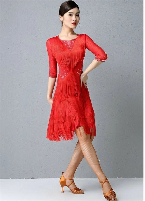 【激安開催】ラテン衣装 チャチャチャ 社交ダンス ラテンドレス ワンピース 黒 赤 セクシー キャバ 練習服 スタンダード ラテンダンス ラテン競技着 練習着 ダンス 演出 七分袖 フリンジ ダンス発 【激安開催】ラテン衣装 チャチャチャ 社交ダンス ラテンドレス ワンピース 黒 赤 セクシー キャバ 練習服 スタンダード ラテンダンス ラテン競技着 練習着 ダンス 演出 七分袖 フリンジ ダンス発