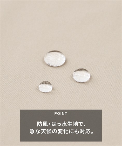 ジャンパー・ブルゾン フード付スタンドカラーブルゾン 防風・はっ水