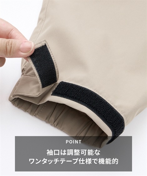 ジャンパー・ブルゾン フード付スタンドカラーブルゾン 防風・はっ水