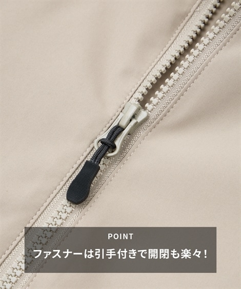 ジャンパー・ブルゾン フード付スタンドカラーブルゾン 防風・はっ水