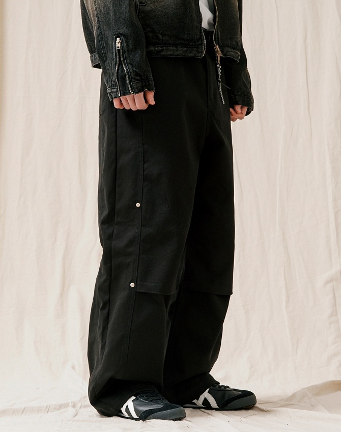 【JEMUT】24SS★ Onyx Curve Wide Pants JEMUT] Onyx Curve Wide Pants ロングパンツ