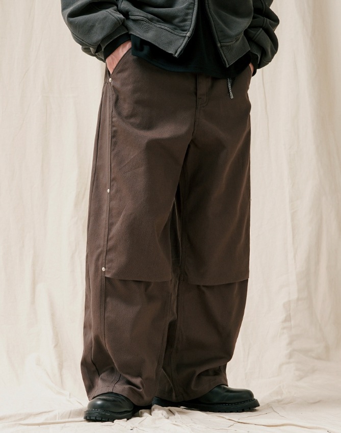 【JEMUT】24SS★ Onyx Curve Wide Pants JEMUT] Onyx Curve Wide Pants ロングパンツ